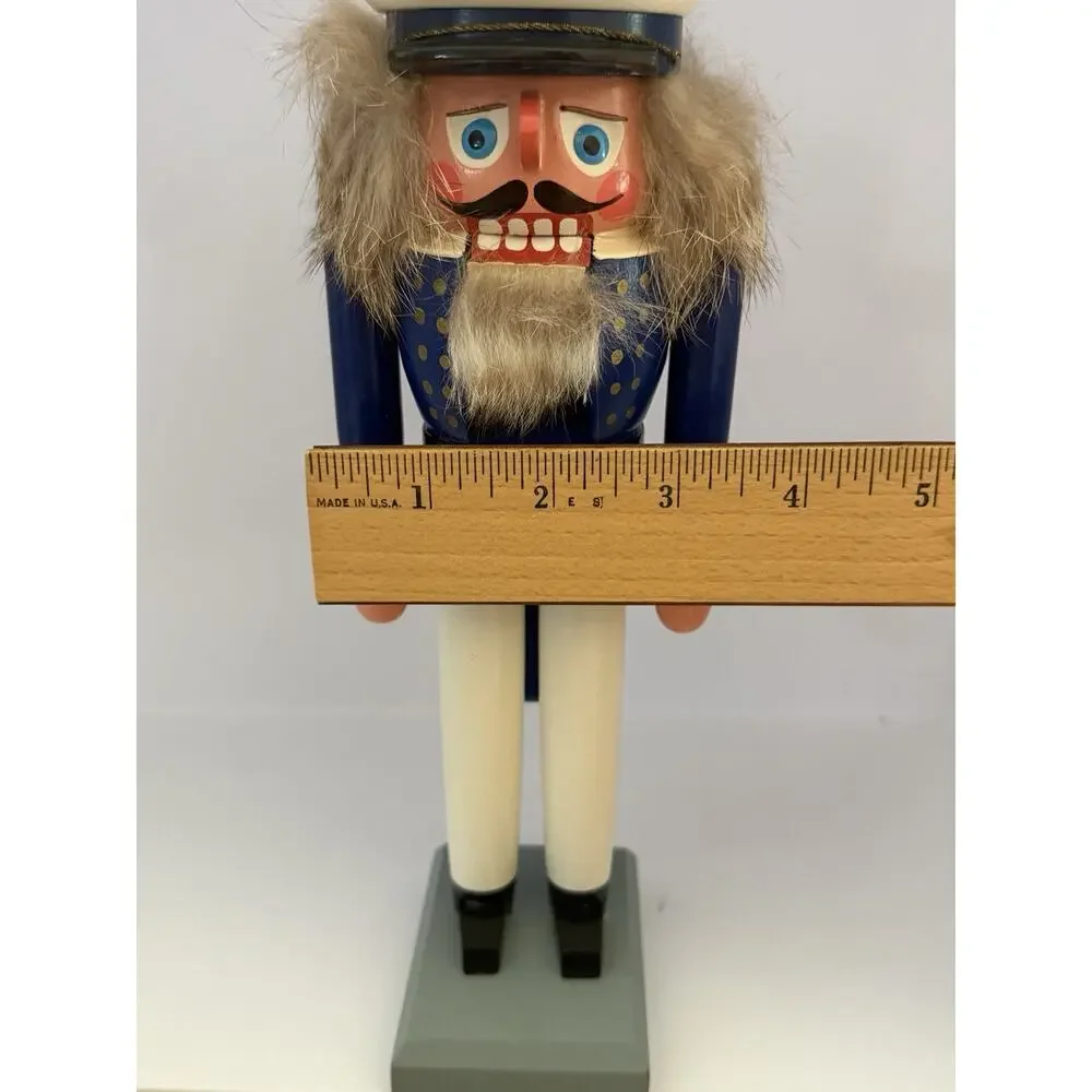 Vintage GDR Erzgebirge Sailor Nutcracker Sea Captain Expertic East Germany Wood